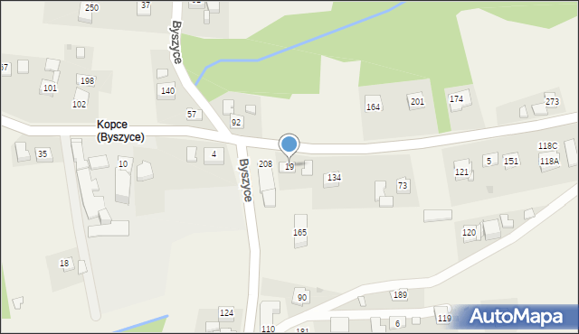 Byszyce, Byszyce, 19, mapa Byszyce