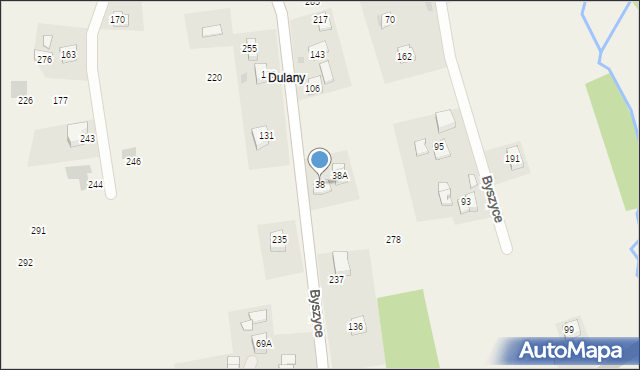 Byszyce, Byszyce, 38, mapa Byszyce