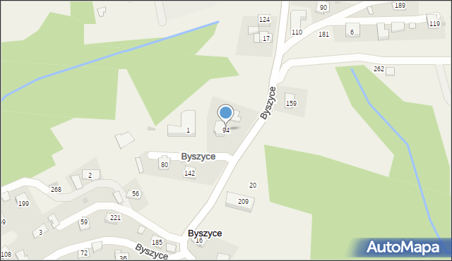 Byszyce, Byszyce, 94, mapa Byszyce