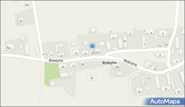 Byszyno, Byszyno, 13, mapa Byszyno