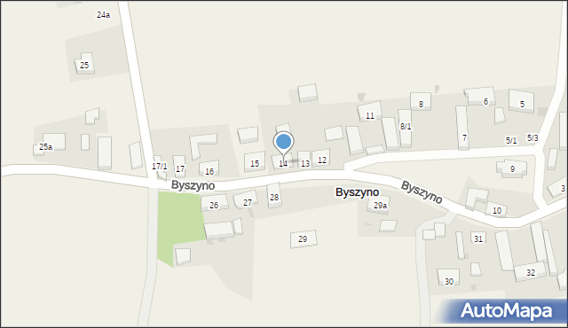 Byszyno, Byszyno, 14, mapa Byszyno