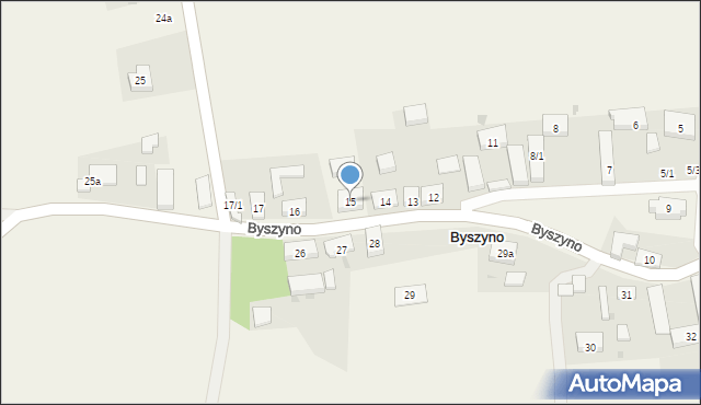 Byszyno, Byszyno, 15, mapa Byszyno