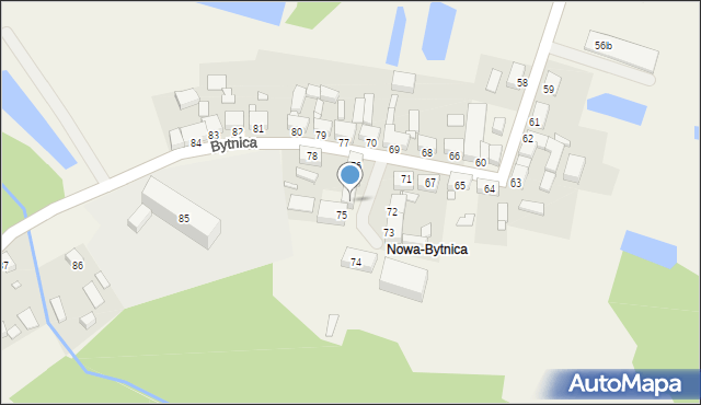 Bytnica, Bytnica, 75A, mapa Bytnica