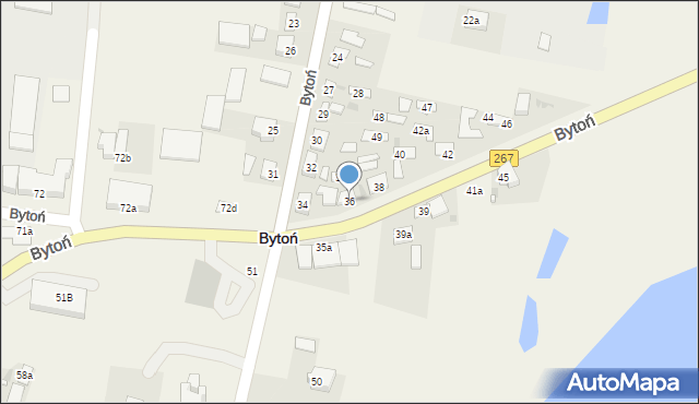 Bytoń, Bytoń, 36, mapa Bytoń