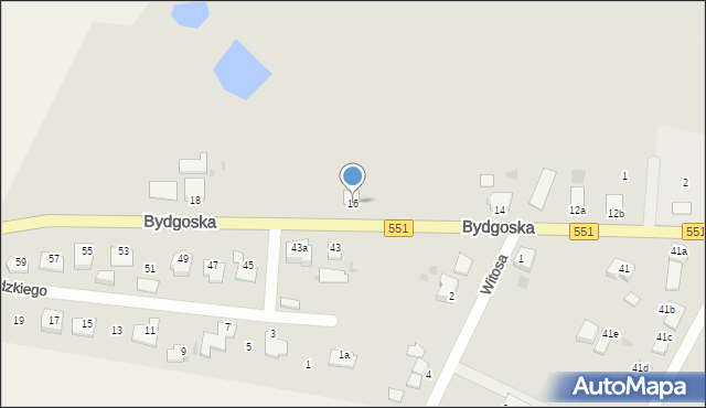 Chełmża, Bydgoska, 16, mapa Chełmża