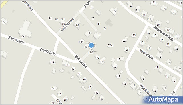 Chojnice, Bytowska, 80, mapa Chojnic