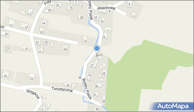 Cięcina, Bystry Potok, 25, mapa Cięcina