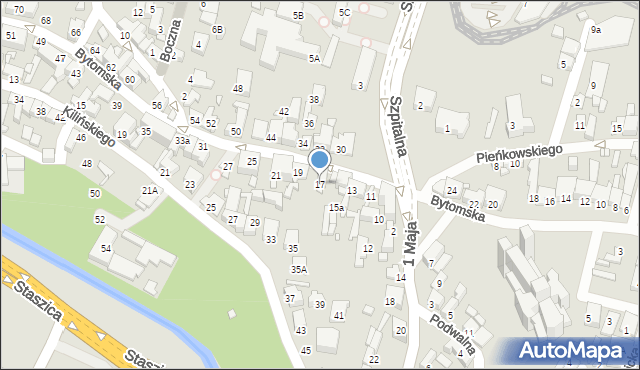 Czeladź, Bytomska, 17, mapa Czeladź