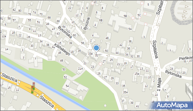 Czeladź, Bytomska, 31, mapa Czeladź