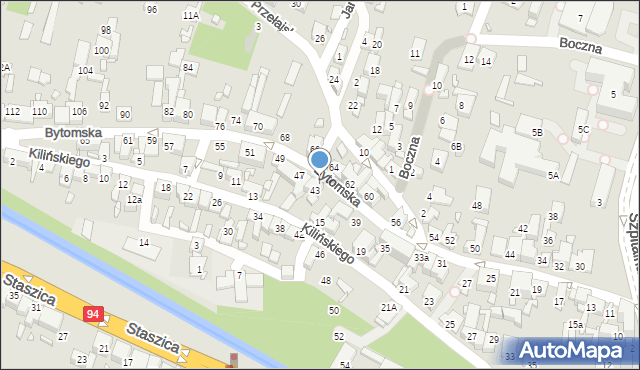 Czeladź, Bytomska, 45, mapa Czeladź