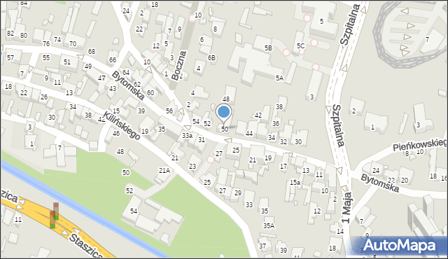 Czeladź, Bytomska, 50, mapa Czeladź