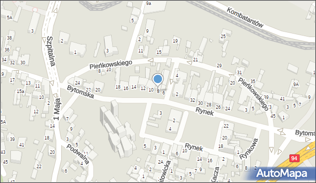 Czeladź, Bytomska, 8, mapa Czeladź