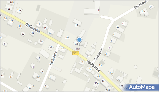 Dąbrowa Chełmińska, Bydgoska, 19D, mapa Dąbrowa Chełmińska