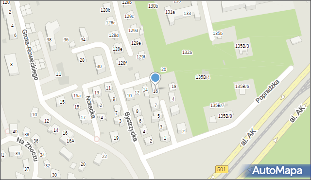 Gdańsk, Bystrzycka, 16, mapa Gdańska