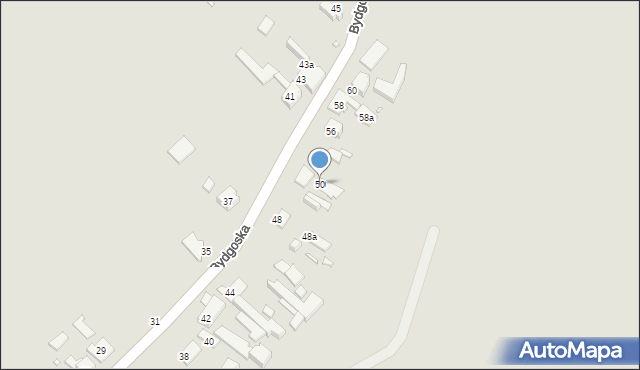 Gliwice, Bydgoska, 50, mapa Gliwic