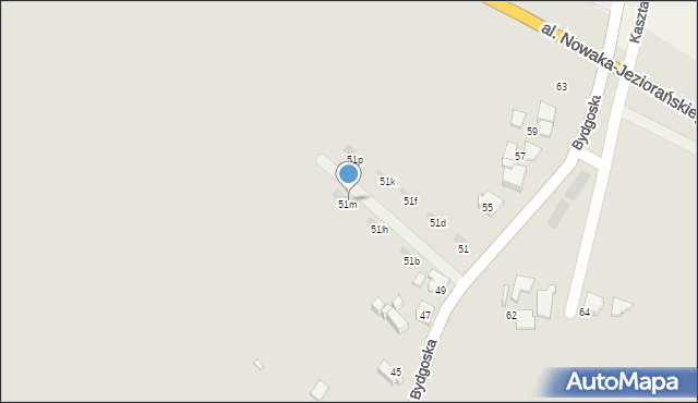 Gliwice, Bydgoska, 51n, mapa Gliwic