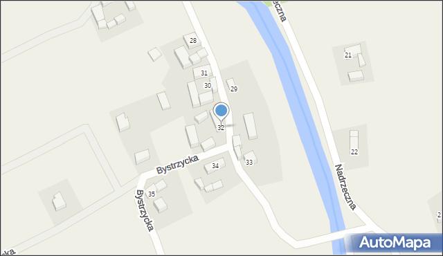 Gorzanów, Bystrzycka, 32, mapa Gorzanów