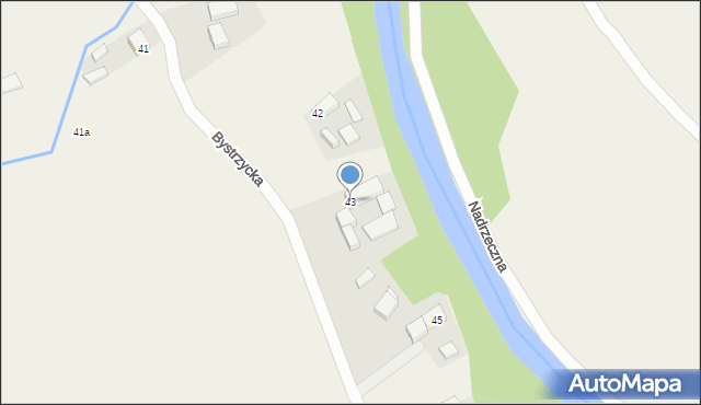Gorzanów, Bystrzycka, 43, mapa Gorzanów