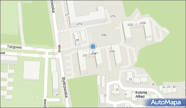 Katowice, Bytkowska, 103a, mapa Katowic