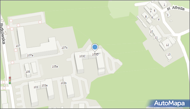 Katowice, Bytkowska, 103D, mapa Katowic