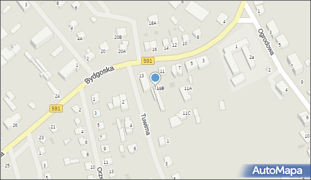 Kętrzyn, Bydgoska, 13A, mapa Kętrzyn