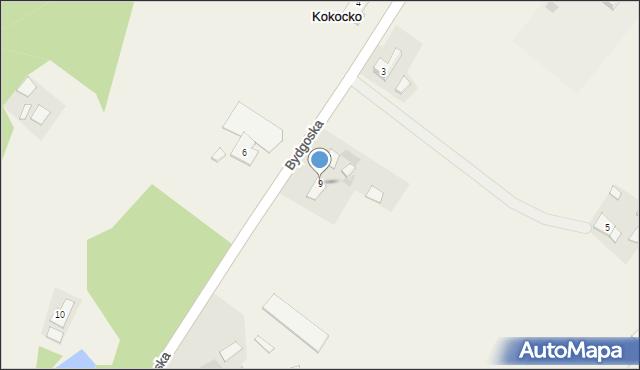 Kokocko, Bydgoska, 9, mapa Kokocko