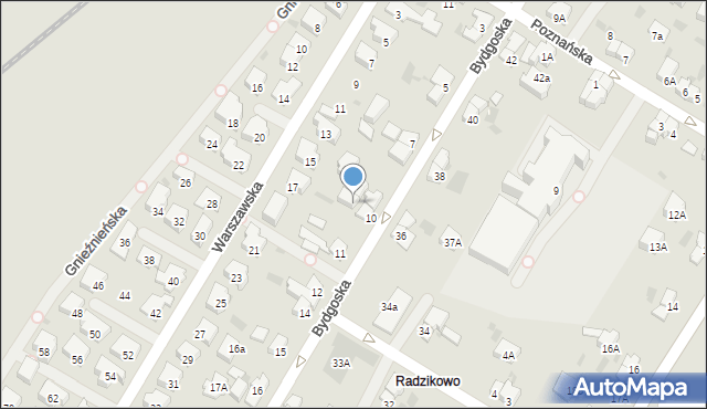 Kołobrzeg, Bydgoska, 10a, mapa Kołobrzegu