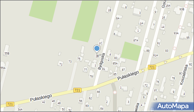 Konstancin-Jeziorna, Bydgoska, 1B, mapa Konstancin-Jeziorna