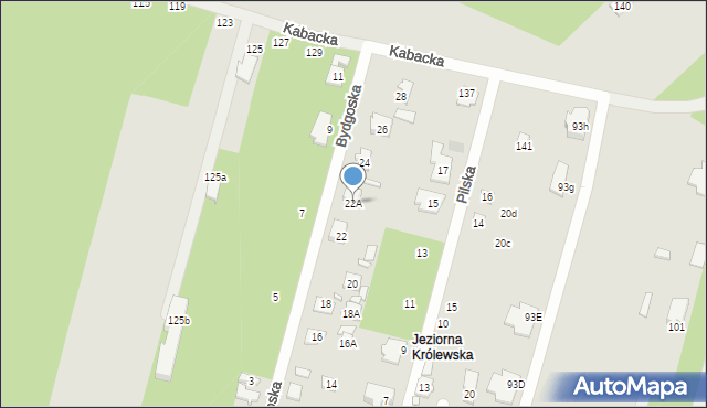 Konstancin-Jeziorna, Bydgoska, 22A, mapa Konstancin-Jeziorna