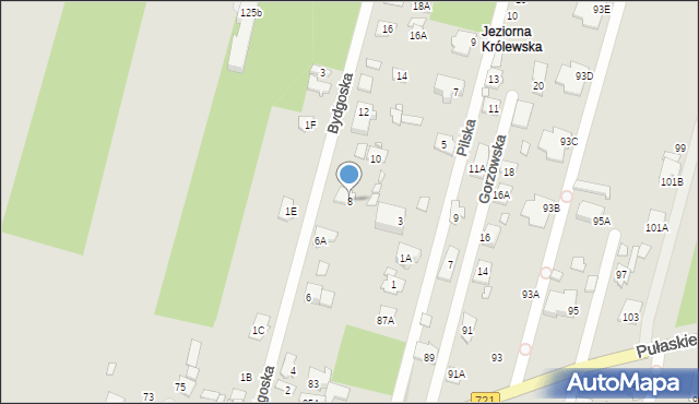 Konstancin-Jeziorna, Bydgoska, 8, mapa Konstancin-Jeziorna