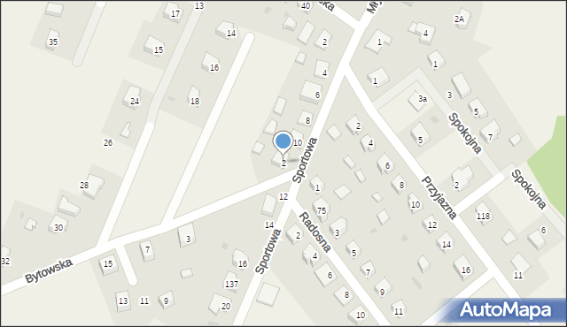 Korne, Bytowska, 2, mapa Korne