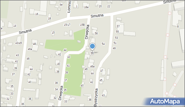 Łódź, Bystrzycka, 50, mapa Łodzi