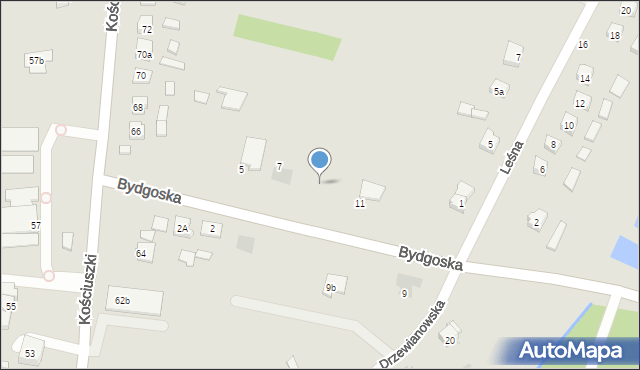 Mrocza, Bydgoska, 9, mapa Mrocza