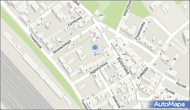 Mysłowice, Bytomska, 15, mapa Mysłowice