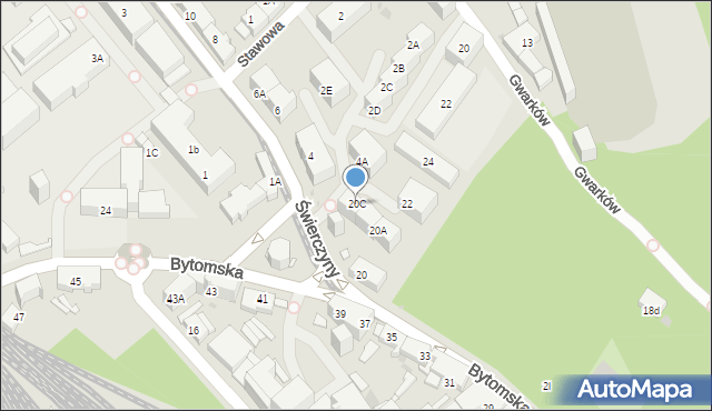 Mysłowice, Bytomska, 20C, mapa Mysłowice