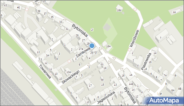 Mysłowice, Bytomska, 23, mapa Mysłowice