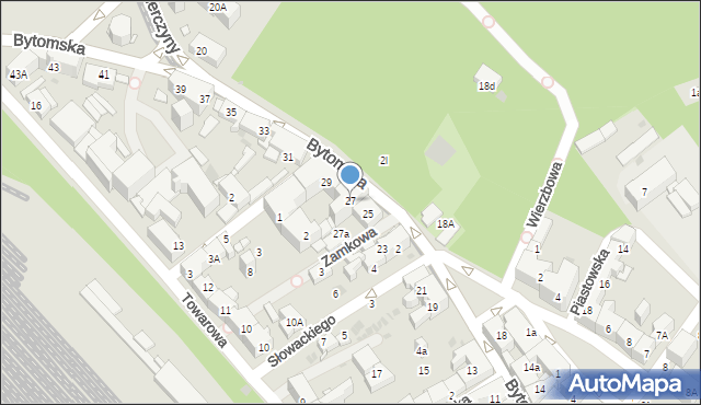 Mysłowice, Bytomska, 27, mapa Mysłowice