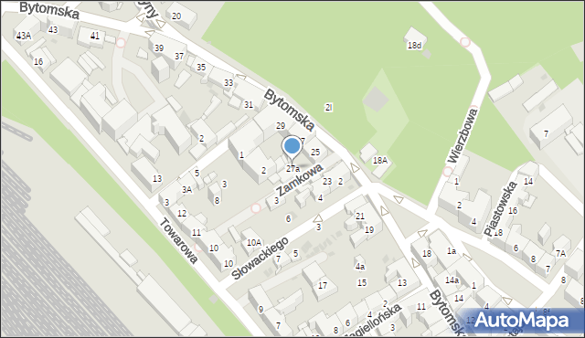 Mysłowice, Bytomska, 27a, mapa Mysłowice