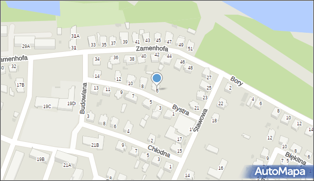 Myszków, Bystra, 6, mapa Myszków