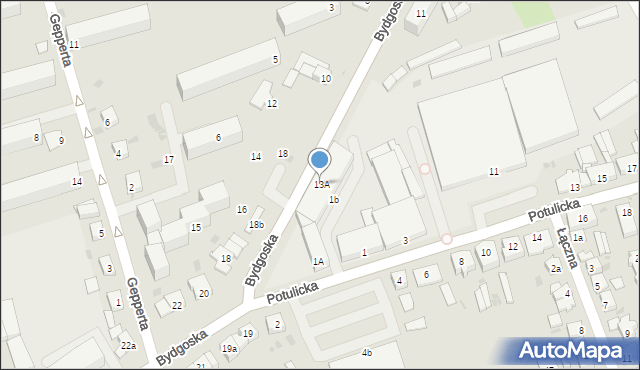 Nakło nad Notecią, Bydgoska, 13A, mapa Nakło nad Notecią