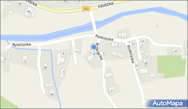 Ołdrzychowice Kłodzkie, Bystrzycka, 6, mapa Ołdrzychowice Kłodzkie