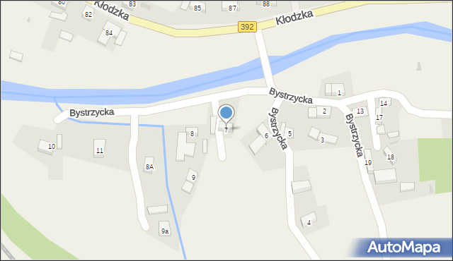 Ołdrzychowice Kłodzkie, Bystrzycka, 7, mapa Ołdrzychowice Kłodzkie