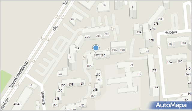 Opole, Bytnara Rudego Jana, 18C, mapa Opola