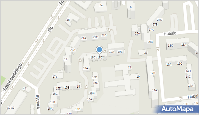 Opole, Bytnara Rudego Jana, 18D, mapa Opola