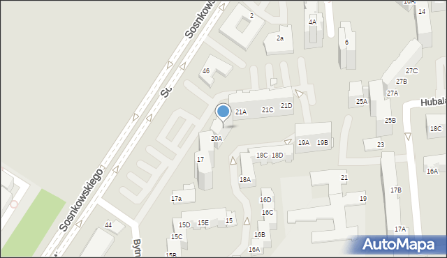 Opole, Bytnara Rudego Jana, 20B, mapa Opola