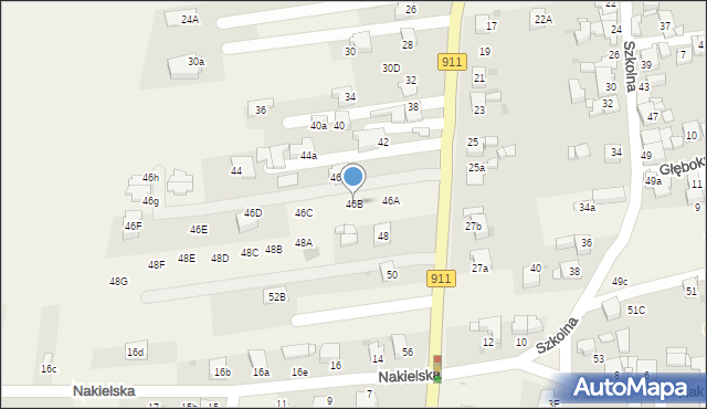 Orzech, Bytomska, 46B, mapa Orzech