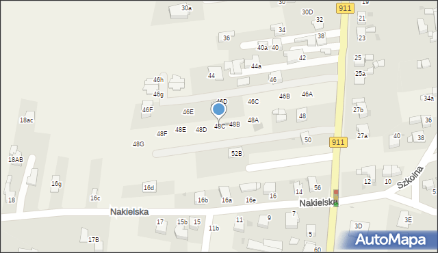 Orzech, Bytomska, 48C, mapa Orzech