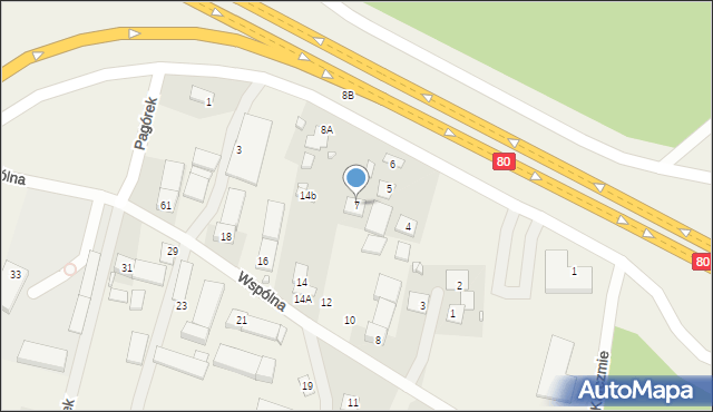 Pawłówek, Bydgoska, 7, mapa Pawłówek