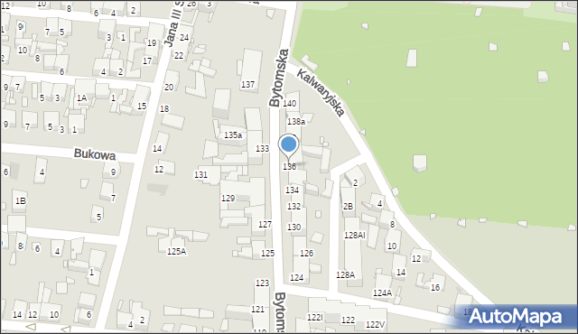Piekary Śląskie, Bytomska, 136, mapa Piekary Śląskie