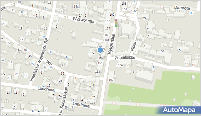 Piekary Śląskie, Bytomska, 157, mapa Piekary Śląskie